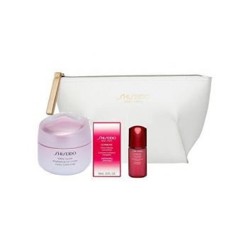 Set cadou Shiseido White Lucency Duo Daily : Brightening Gel Cream 15 Ml + Ultimune Power Infusing Concentrate 10 Ml