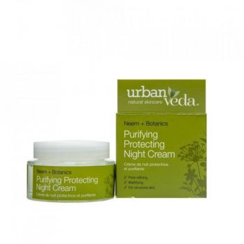 Crema de noapte protectiva cu ulei de neem pentru ten gras Purifying, Urban Veda, 50 ml