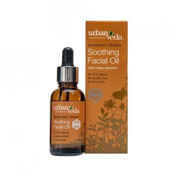 Ulei facial cu extract de lemn de santal organic ten sensibil Soothing, Urban Veda, 30 ml