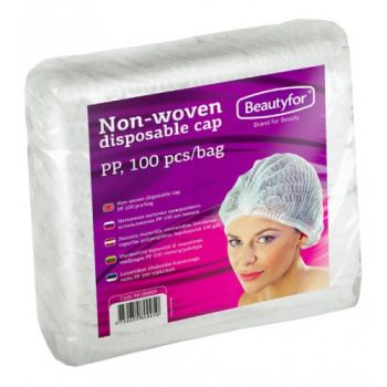 Casti Unica Folosinta din Material Netesut - Beautyfor Non-woven Disposable Caps, 100 buc ieftin
