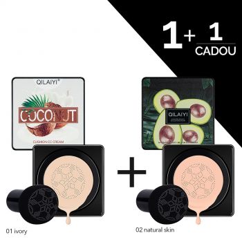 CC Cream Coconut Ivory + Fond de Ten BB Cream Avocado, Natural Skin CADOU ieftin