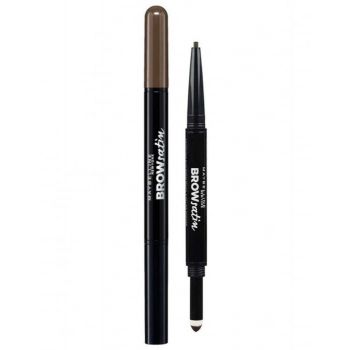 Creion pentru sprancene automatic Maybelline New York Brow Satin Duo, Dark Brown