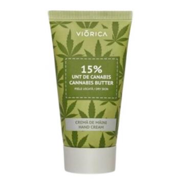 Crema de mâini cu 15% unt de Canabis, Viorica, 50 ml