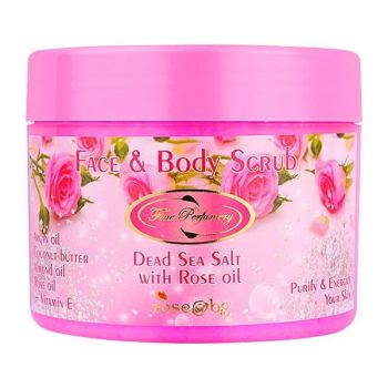 Scrub pentru fata si Corp cu Sare de la Marea Moarta, Fine Perfumery, 400 g ieftin