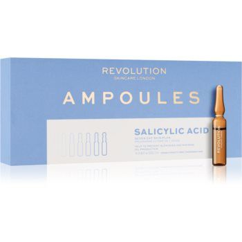 Revolution Skincare 7 Day Ampoules Salicylic Acid (Blemish Preventing) fiolă impotriva imperfectiunilor pielii cauzate de acnee