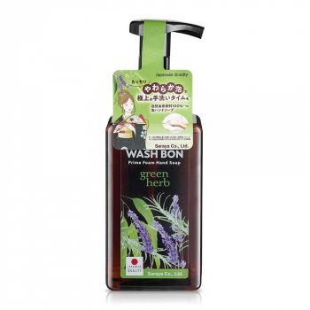 Wash Bon Prime Foam, spuma pentru maini cu efect de calmare, Green Herb, 450ml de firma original