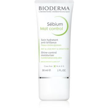 Bioderma Sébium Mat Control crema hidratanta usoara pentru piele lucioasa cu pori dilatati