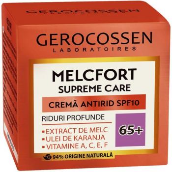 Crema Antirid 65+ cu SPF 10 Melcfort Supreme Care, Gerocossen Laboratoires, 50 ml