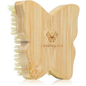 Crystallove Bamboo Butterfly Agave Body Brush perie pentru masaj pentru corp
