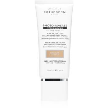 Institut Esthederm Photo Reverse Protective Anti-Dark Spots Tinted Face Care crème de protectie anti-acnee cu o protectie UV ridicata
