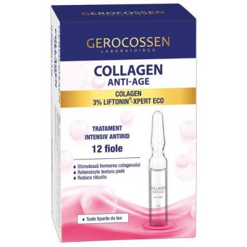 Tratament Intensiv Antirid Collagen Anti-age, Gerocossen Laboratoires, 12 fiole x 2 ml