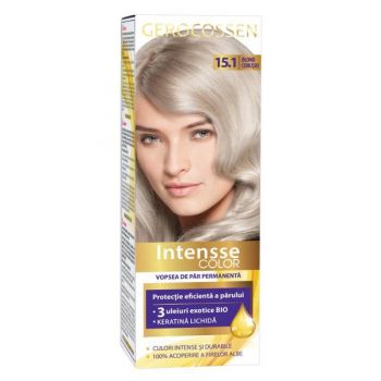 Vopsea de Par Permanenta Intensse Color, Nuanta Nr. 15.1 Blond Cenusiu, Gerocossen, 50 ml