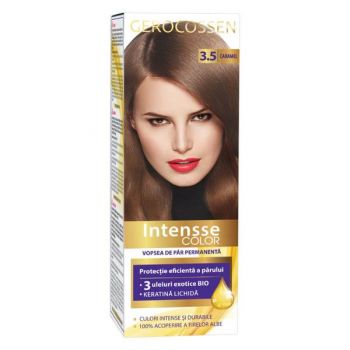 Vopsea de Par Permanenta Intensse Color, Nuanta Nr. 3.5 Caramel, Gerocossen, 50 ml la reducere