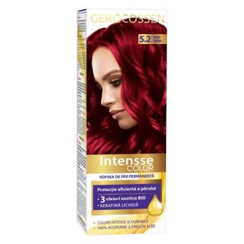 Vopsea de Par Permanenta Intensse Color, Nuanta Nr. 5.2 Rosu Rubin, Gerocossen, 50 ml
