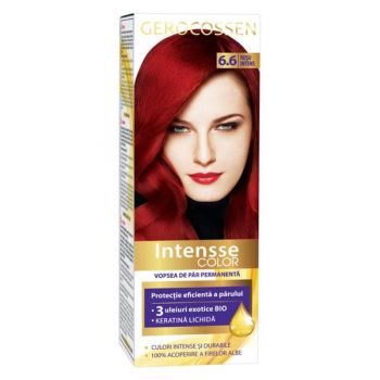 Vopsea de Par Permanenta Intensse Color, Nuanta Nr. 6.6 Rosu Intens, Gerocossen, 50 ml la reducere