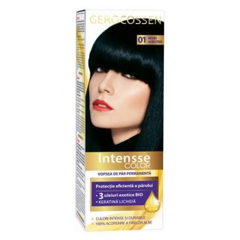 Vopsea de Permanenta Par Intensse Color, Nuanta Nr. 01 Negru Albastrui, Gerocossen, 50 ml