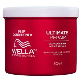 Balsam de Reparare cu AHA & Omega 9 Pentru Par Deteriorat Pasul 2 - Wella Professionals Ultimate Repair Deep Conditioner, 500 ml