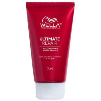 Balsam de Reparare cu AHA & Omega 9 Pentru Par Deteriorat Pasul 2 - Wella Professionals Ultimate Repair Deep Conditioner Travel Size, 75 ml