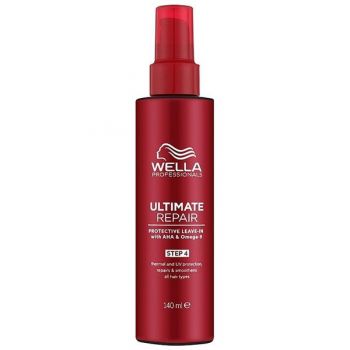 Crema Fara Clatire de Reparare si Protectie cu AHA & Omega 9 pentru Par Deteriorat - Pasul 4 Wella Professionals Ultimate Repair Protective Leave-In, 140 ml ieftin