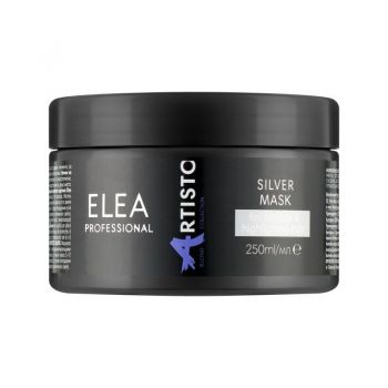 Masca pentru neutralizarea nuantelor de galben de pe par blond Silver Elea Professional Artisto, 250 ml de firma original