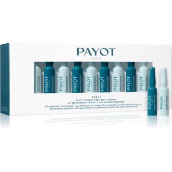 Payot Lisse Cure 10 Jours Rides Éclat Express tratament antirid de 10 zile, cu acid hialuronic și retinol pentru femei