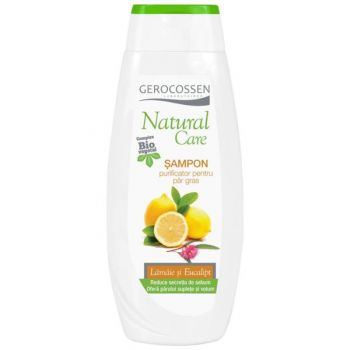 Sampon Purificator pentru Par Gras Natural Care cu Lamaie si Eucalipt, Gerocossen, 400 ml