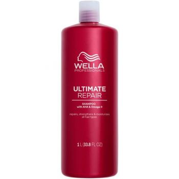 Sampon Reparator cu AHA & Omega 9 pentru Par Deteriorat Pasul 1 - Wella Professionals Ultimate Repair Shampoo, 1000 ml