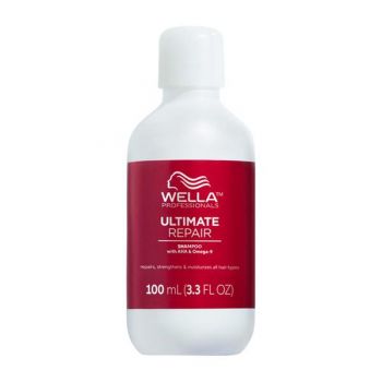 Sampon Reparator cu AHA & Omega 9 pentru Par Deteriorat Pasul 1 - Wella Professionals Ultimate Repair Shampoo Travel Size, 100 ml la reducere