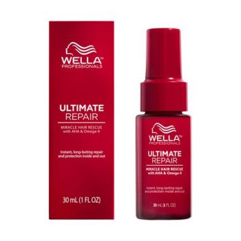 Ser Reparator in 90 de Secunde cu AHA & Omega 9 pentru Par Deteriorat Pasul 3 - Wella Professionals Ultimate Repair Miracle Rescue, 30 ml de firma original