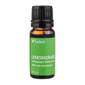 Ulei 100% pur esențial Lemongrass, 10 ml, Sabio