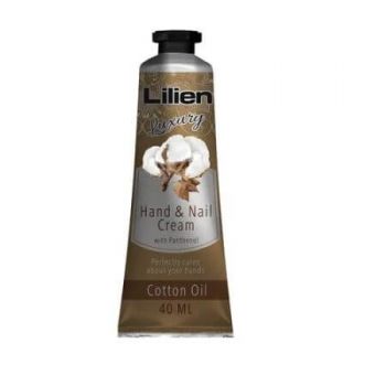 Crema pentru maini si unghii cu ulei de Bumbac, 40 ml, Lilien Luxury