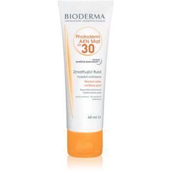 Bioderma Photoderm AKN Mat fluid protector mat pentru fata SPF 30