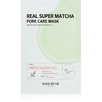 Some By Mi Daily Solution Super Matcha Pore Care mască textilă de îngrijire pentru a improspata porii si pielea cu aspect obosit