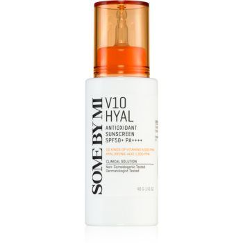 Some By Mi V10 Hyal Antioxidant Sunscreen crema intens hidratanta si calmanta SPF 50+ ieftina