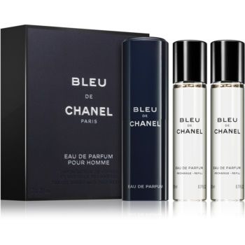 Chanel Bleu de Chanel travel Eau de Parfum (1x reincarcabil + 2x rezerva) pentru bărbați