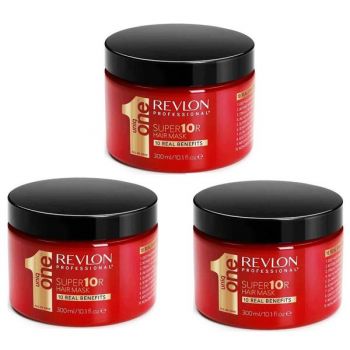 Pachet 3 x Masca Nutritiva - Revlon Professional Uniq One All In One Super 10R Hair Mask 300 ml la reducere