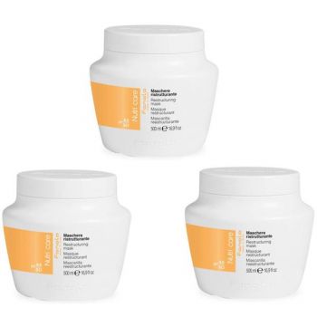 Pachet 3 x Masca Restructuranta - Fanola Nutri Care Restructuring Mask, 500ml la reducere