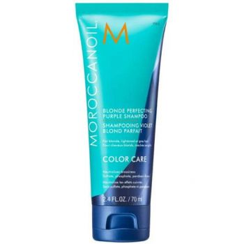 Sampon violet Moroccanoil Blonde Perfecting Purple Shampoo efect pentru neutralizare 70ml
