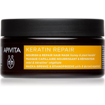 Apivita Keratin Repair Nourish Repair Hair Mask mască regeneratoare pentru părul deteriorat cu keratina
