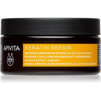 Apivita Keratin Repair mască regeneratoare pentru părul deteriorat cu keratina ieftina