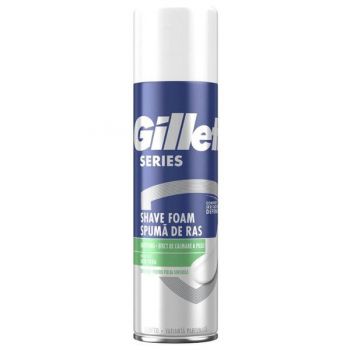 Spuma de Ras pentru Pielea Sensibila cu Aloe Vera - Gillette Shave Foam Sensitive Skin Soothing, 200 ml de firma original