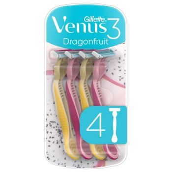 Aparat de Ras cu 3 Lame pentru Femei - Gillette Venus 3 Dragonfruit, 4 buc ieftina