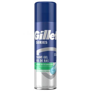 Gel de Ras cu Efect de Calmare a Pielii cu Aloe Vera - Gillette Series Shave Gel Soothing Sensitive with Aloe Vera, 200 ml ieftin