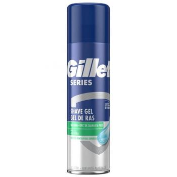 Gel de Ras cu Efect de Calmare a Pielii cu Aloe Vera - Gillette Series Shave Gel Soothing Sensitive with Aloe Vera, 200 ml de firma original