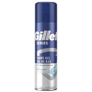 Gel de Ras cu Efect Revitalizant, cu Ceai Verde - Gillette Shave Gel Revitalizing with Green Tea, 200 ml la reducere