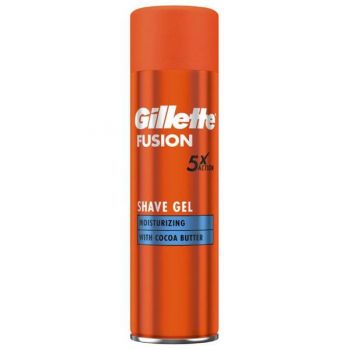 Gel de Ras Hidratant cu Unt de Cacao - Gillette Fusion 5 Action Shave Gel with Cocoa Butter, 200 ml