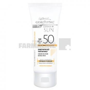 Gerovital H3 Derma Sun Crema fata protectie solara tenta naturala SPF50 50 ml ieftina