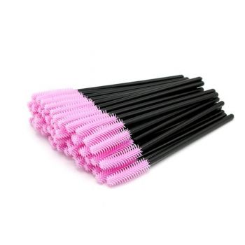 Perii pentru extensii gene de cauciuc set 50 buc - Pink ieftin