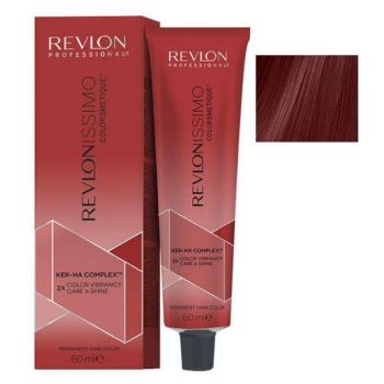 Vopsea Permanenta - Revlon Professional Revlonissimo Colorsmetique Ker-Ha Complex Permanent Hair Color, nuanta 5.65 Light Red Mahogany Brown, 60 ml de firma originala