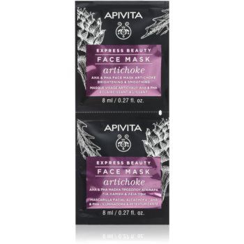 Apivita Express Beauty Brightening Face Mask Artichoke masca pentru hidratare intensa Cu AHA Acizi